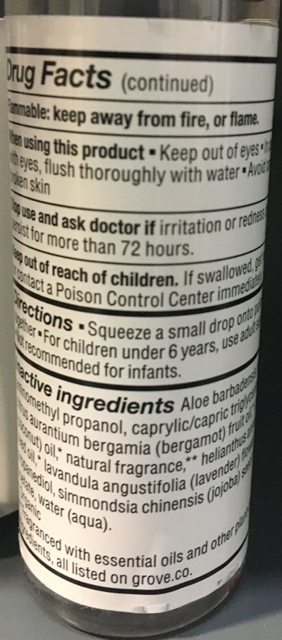 Principal Display Panel part 2 - GC Kids Hand Sanitizer Gel Juicy Pear 2 oz (BACK 2of2)